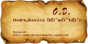 Ondrejkovics Dömötör névjegykártya